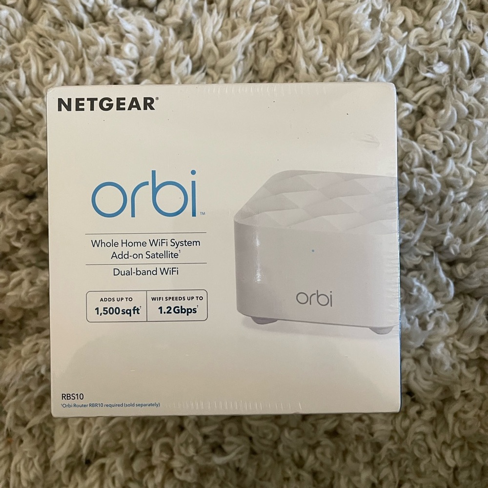 NETGEAR Orbi RBS10 Whole Home WiFi System Add-on Satellite w/ dual-band WiFi New